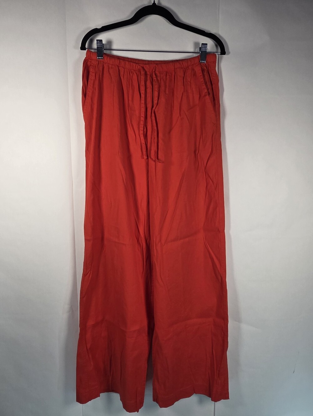 Athleta Red Wide-Leg Drawstring Track Pants
